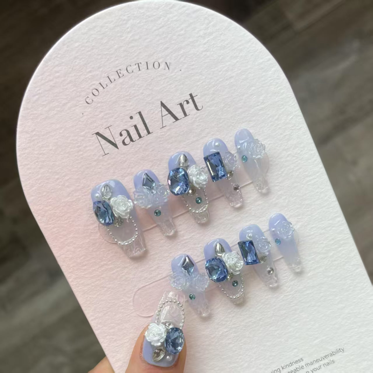 Handgemachte künstliche Nägel Abnehmbare vollständig abdeckende künstliche Nägel, Frauen Mädchen DIY Maniküre