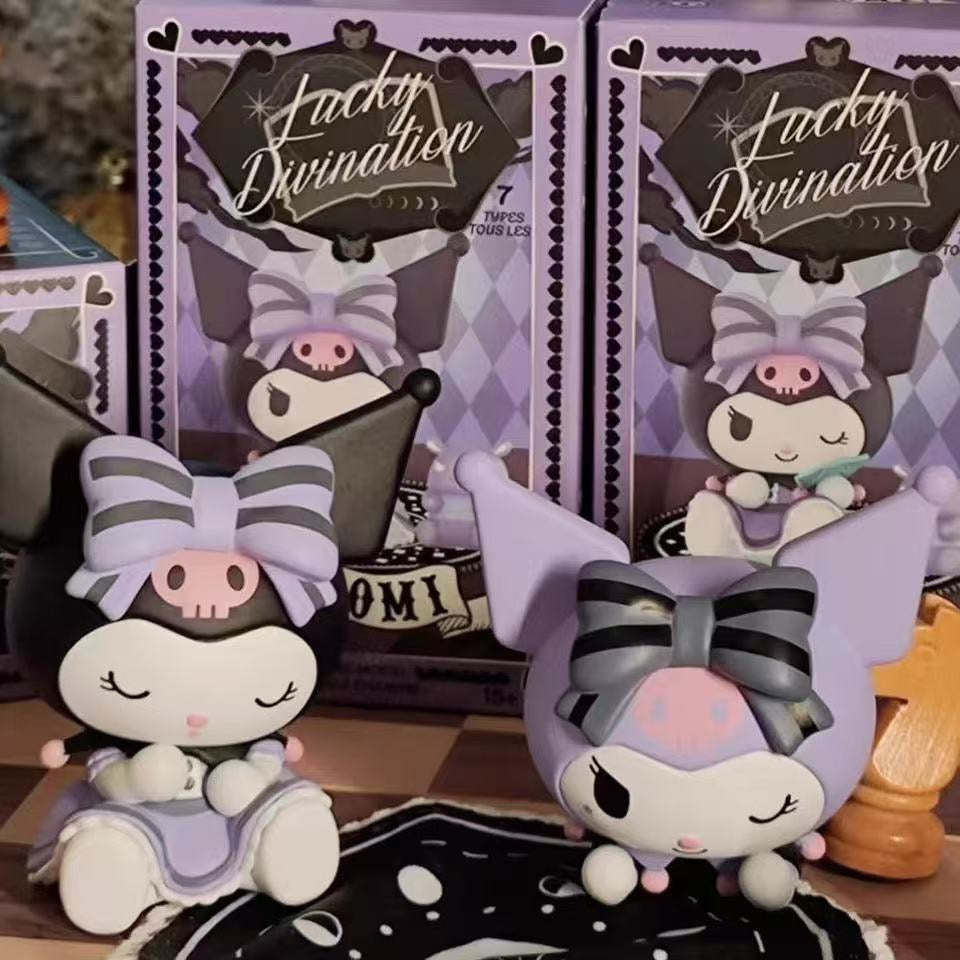 Kuromi/Melody Lucky Divination Blind Box – 1 zufällige Sammelfigur aus 7 Motivvarianten