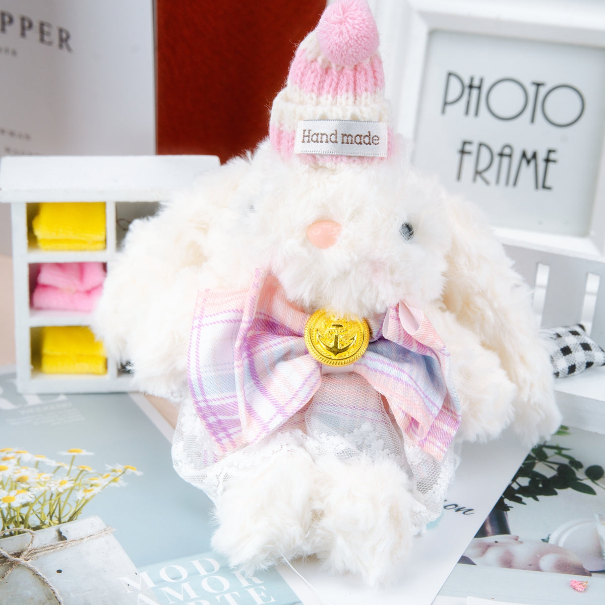 Handgemachte PlĂŒschtier Kuscheltier Blind Box Chef-Hund & Schlappohr-HĂ€schen