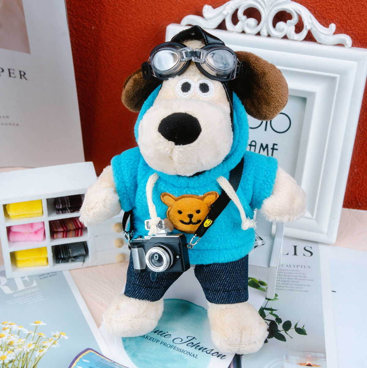 Handgemachte PlĂŒschtier Kuscheltier Blind Box Chef-Hund & Schlappohr-HĂ€schen