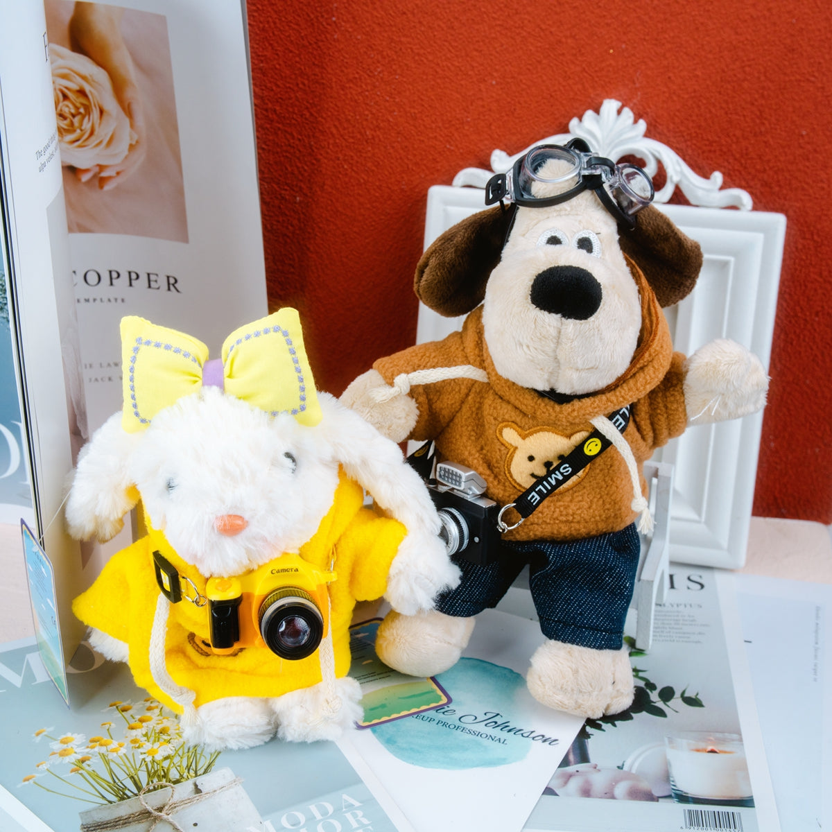 Handgemachte PlĂŒschtier Kuscheltier Blind Box Chef-Hund & Schlappohr-HĂ€schen