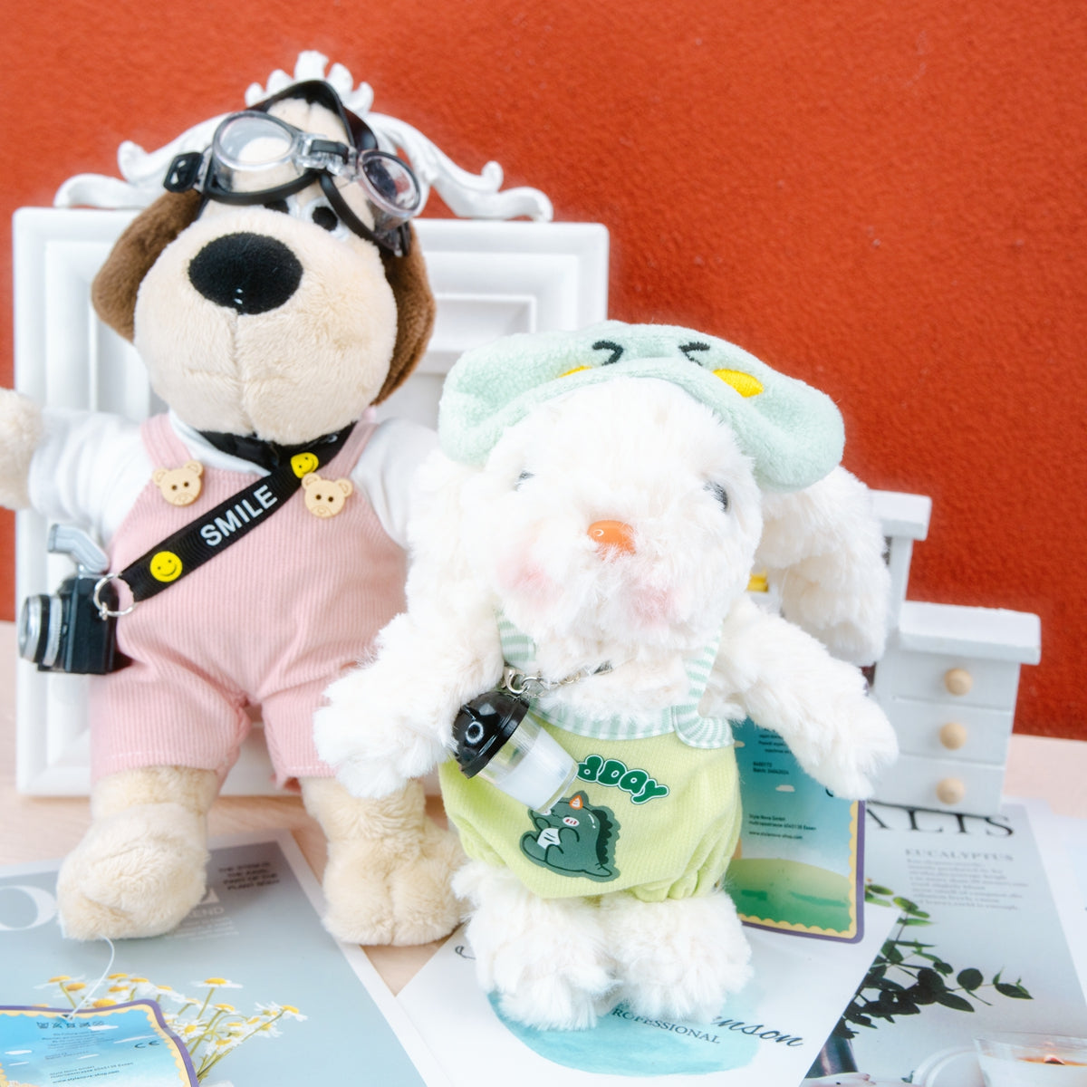 Handgemachte PlĂŒschtier Kuscheltier Blind Box Chef-Hund & Schlappohr-HĂ€schen