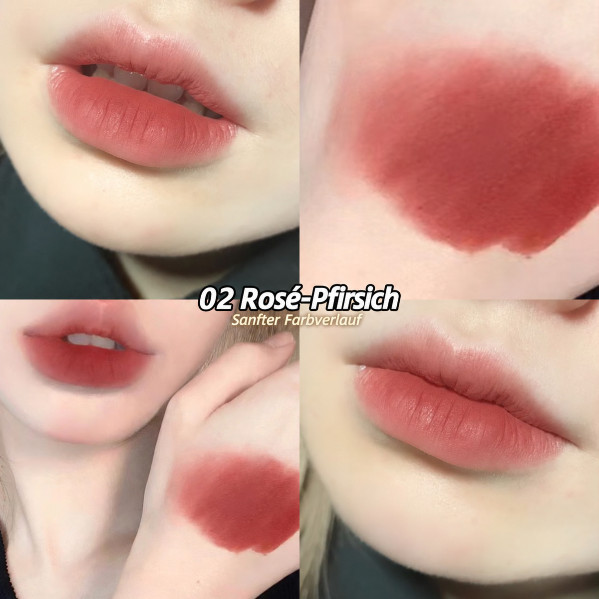 GEGE BEAR Lip Mousse – samtig-matte Lippenfarbe im Hasendesign mit Schlüsselring, für Blurred Lips