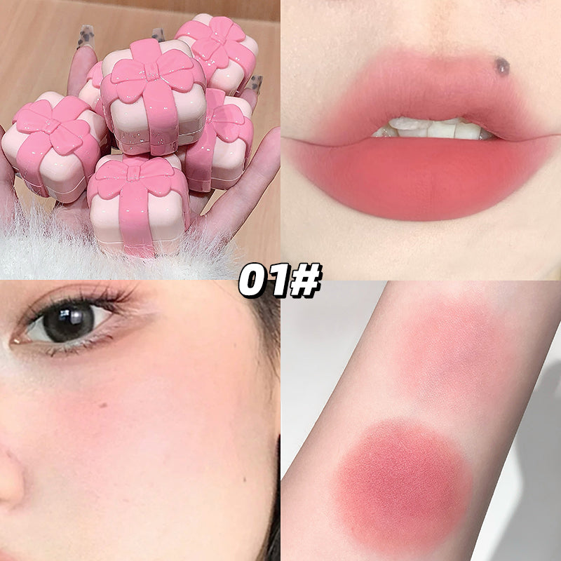 GEGE BEAR Lip & Cheek – Creme-Rouge und Lippenfarbe mit Soft-Matte-Finish im Schleifen-Design, 5,5 g
