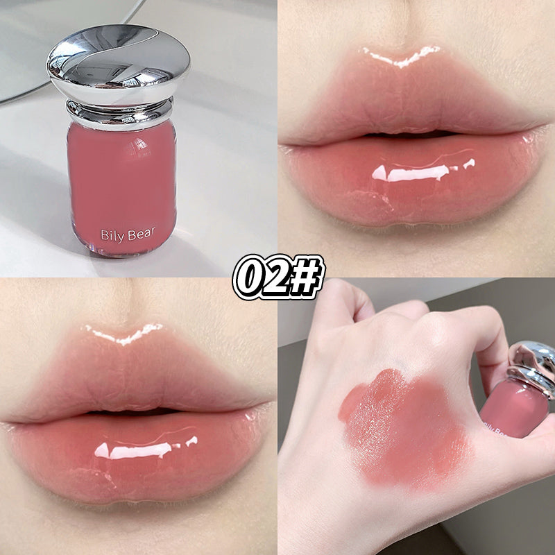 Bily Bear BL030 Jelly Lipgloss mit Glossy Finish und Applikator, 5 Farbtöne zur Auswahl, 3,8 g