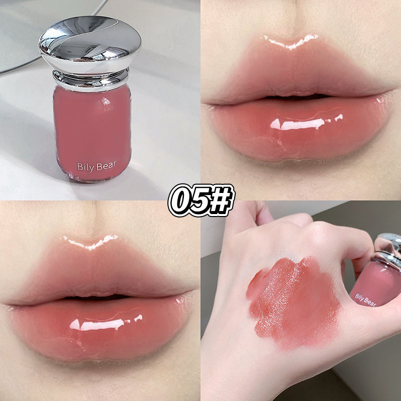 Bily Bear BL030 Jelly Lipgloss mit Glossy Finish und Applikator, 5 Farbtöne zur Auswahl, 3,8 g