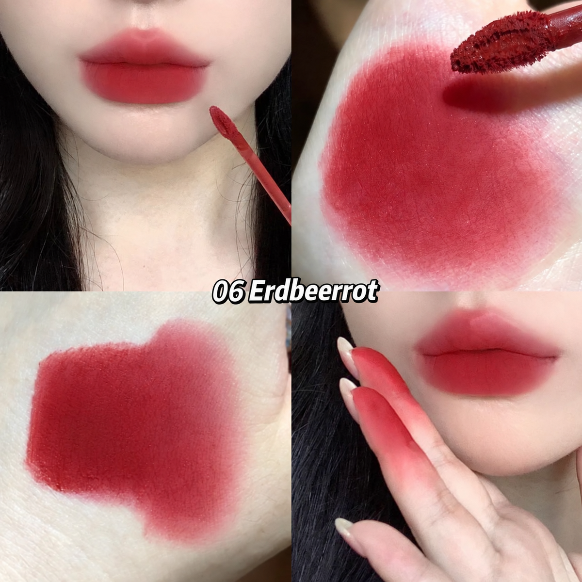 GEGE BEAR Lip Mousse – samtig-matte Lippenfarbe im Hasendesign mit Schlüsselring, für Blurred Lips