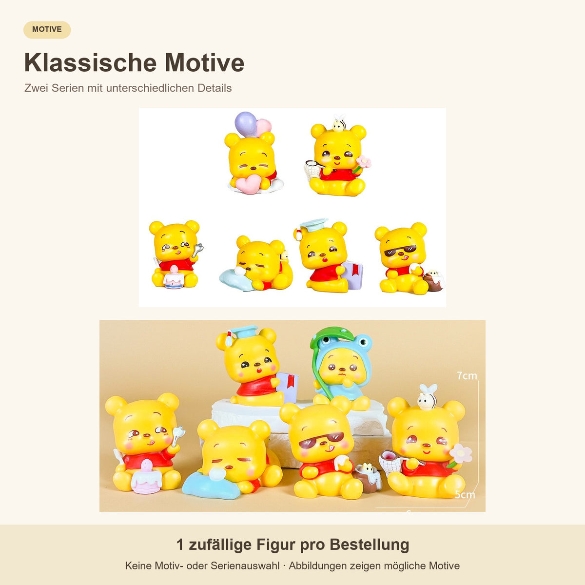 Winnie Puuh Blind Box – 1 zufällige Sammelfigur, verschiedene Serien und Motiv