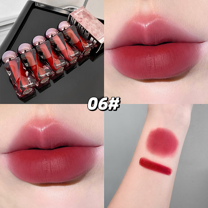 GEGE BEAR Lip Mousse – Matte Lippencreme mit Applikator, 6 Farbtöne zur Auswahl