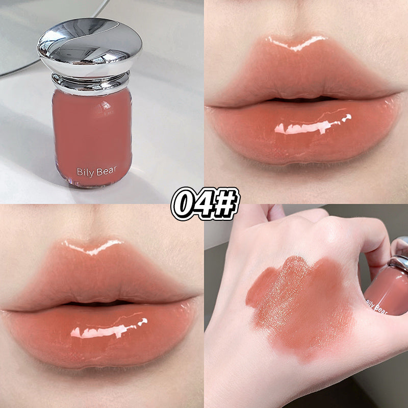 Bily Bear BL030 Jelly Lipgloss mit Glossy Finish und Applikator, 5 Farbtöne zur Auswahl, 3,8 g