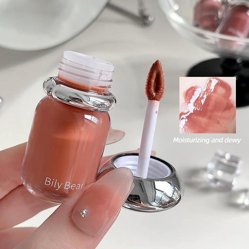 Bily Bear BL030 Jelly Lipgloss mit Glossy Finish und Applikator, 5 Farbtöne zur Auswahl, 3,8 g