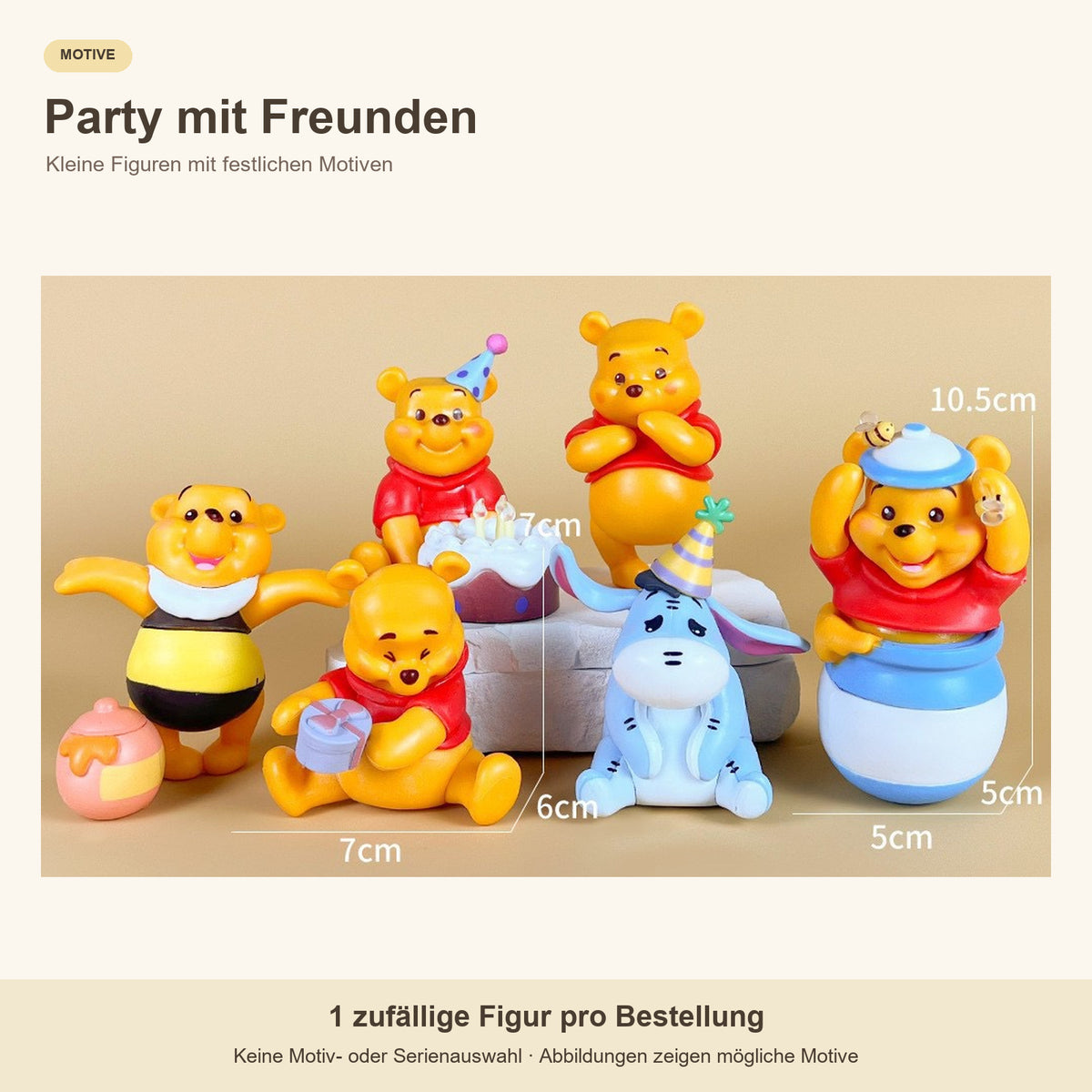 Winnie Puuh Blind Box – 1 zufällige Sammelfigur, verschiedene Serien und Motiv