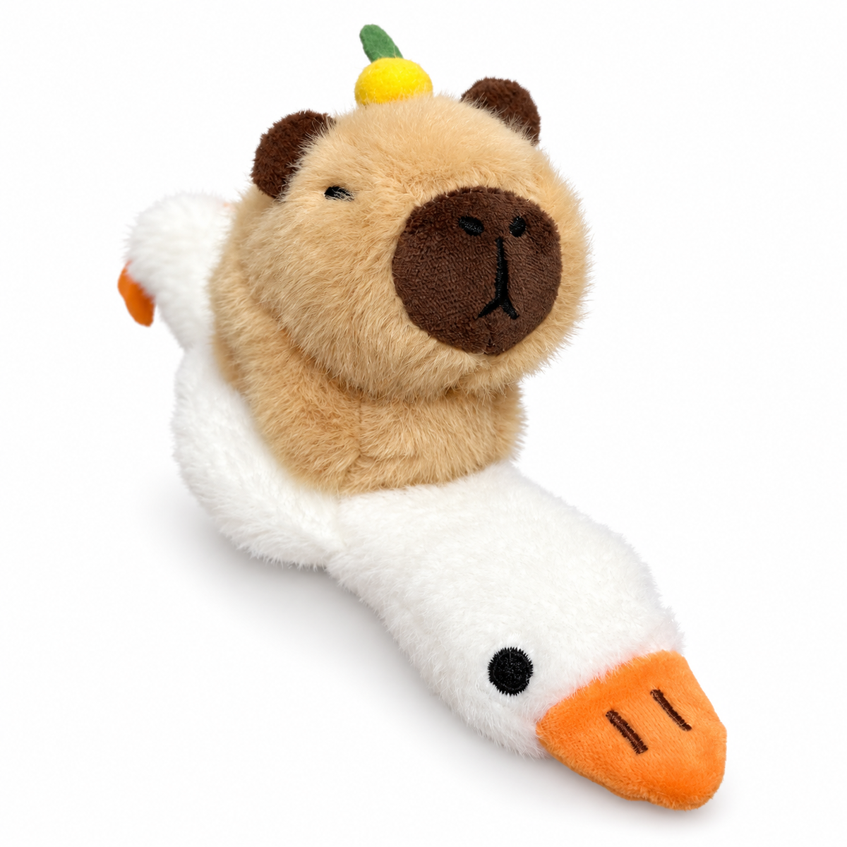 Kapibara Tierischer Plüsch-Hugger Armband zum Umarmen und Befestigen – niedliche Deko für verschiedene Plätze, 18 × 23 cm, 1 Stück