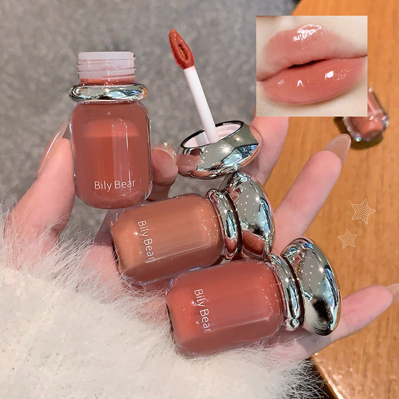 Bily Bear BL030 Jelly Lipgloss mit Glossy Finish und Applikator, 5 Farbtöne zur Auswahl, 3,8 g