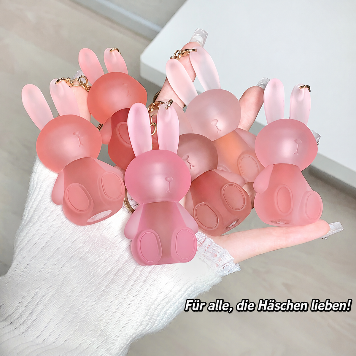 GEGE BEAR Lip Mousse – samtig-matte Lippenfarbe im Hasendesign mit Schlüsselring, für Blurred Lips