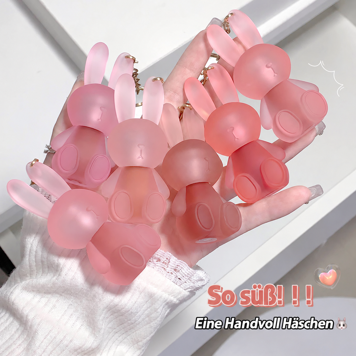 GEGE BEAR Lip Mousse – samtig-matte Lippenfarbe im Hasendesign mit Schlüsselring, für Blurred Lips