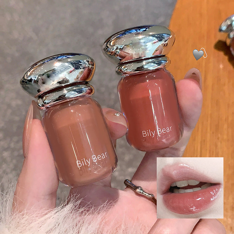 Bily Bear BL030 Jelly Lipgloss mit Glossy Finish und Applikator, 5 Farbtöne zur Auswahl, 3,8 g