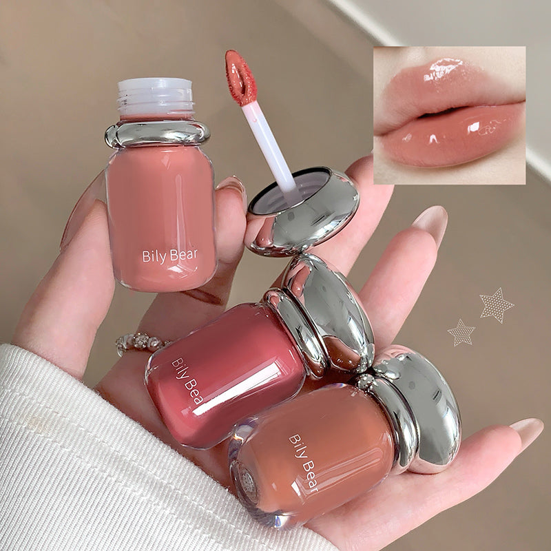 Bily Bear BL030 Jelly Lipgloss mit Glossy Finish und Applikator, 5 Farbtöne zur Auswahl, 3,8 g