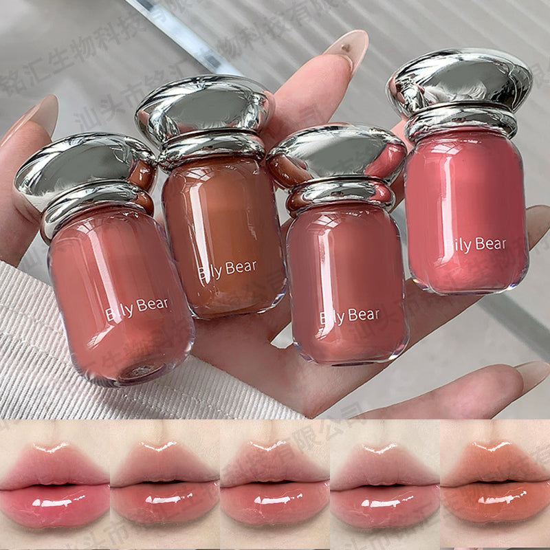 Bily Bear BL030 Jelly Lipgloss mit Glossy Finish und Applikator, 5 Farbtöne zur Auswahl, 3,8 g