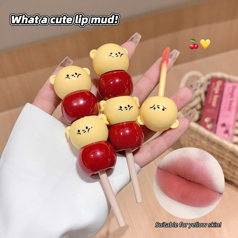 Gege Bear Lippencreme mit mattem Finish – cremige Lippenfarbe im süßen Bärchen-Design, 6 Farben zur Auswahl