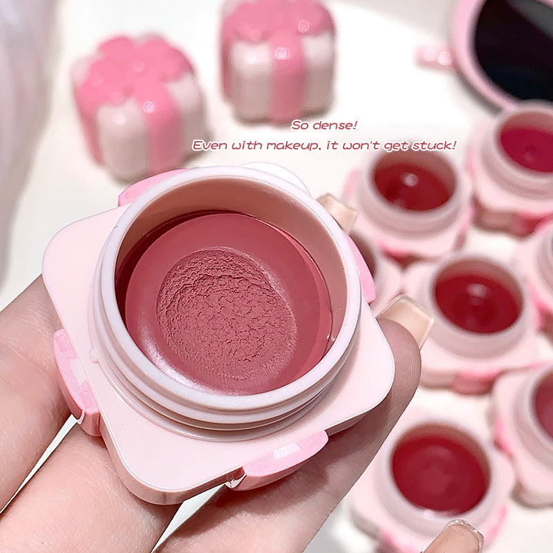 GEGE BEAR Lip & Cheek – Creme-Rouge und Lippenfarbe mit Soft-Matte-Finish im Schleifen-Design, 5,5 g