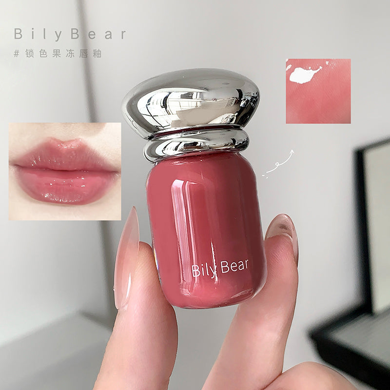 Bily Bear BL030 Jelly Lipgloss mit Glossy Finish und Applikator, 5 Farbtöne zur Auswahl, 3,8 g
