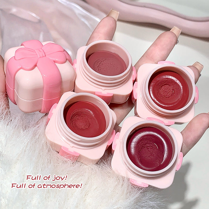 GEGE BEAR Lip & Cheek – Creme-Rouge und Lippenfarbe mit Soft-Matte-Finish im Schleifen-Design, 5,5 g