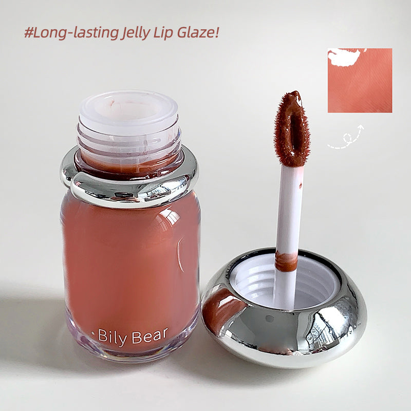 Bily Bear BL030 Jelly Lipgloss mit Glossy Finish und Applikator, 5 Farbtöne zur Auswahl, 3,8 g
