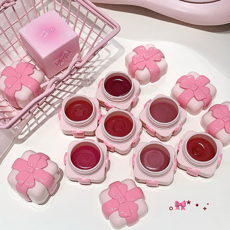 GEGE BEAR Lip & Cheek – Creme-Rouge und Lippenfarbe mit Soft-Matte-Finish im Schleifen-Design, 5,5 g