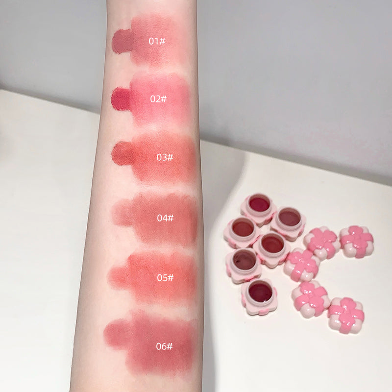 GEGE BEAR Lip & Cheek – Creme-Rouge und Lippenfarbe mit Soft-Matte-Finish im Schleifen-Design, 5,5 g