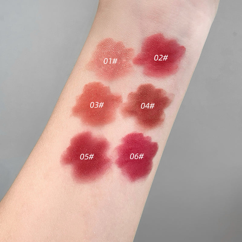 GEGE BEAR Lip Mousse – Matte Lippencreme mit Applikator, 6 Farbtöne zur Auswahl
