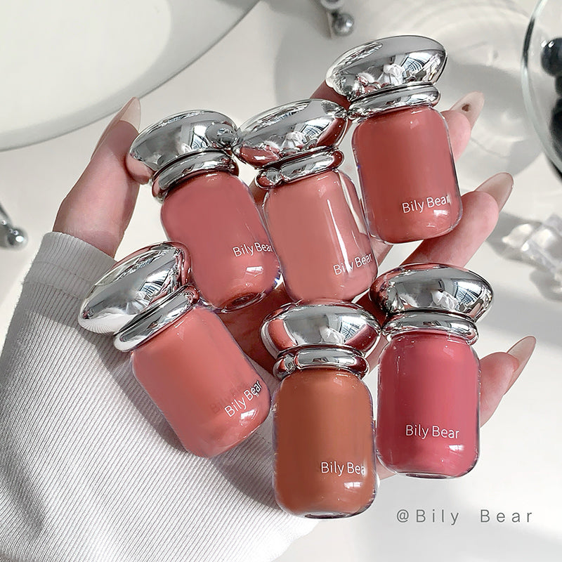 Bily Bear BL030 Jelly Lipgloss mit Glossy Finish und Applikator, 5 Farbtöne zur Auswahl, 3,8 g