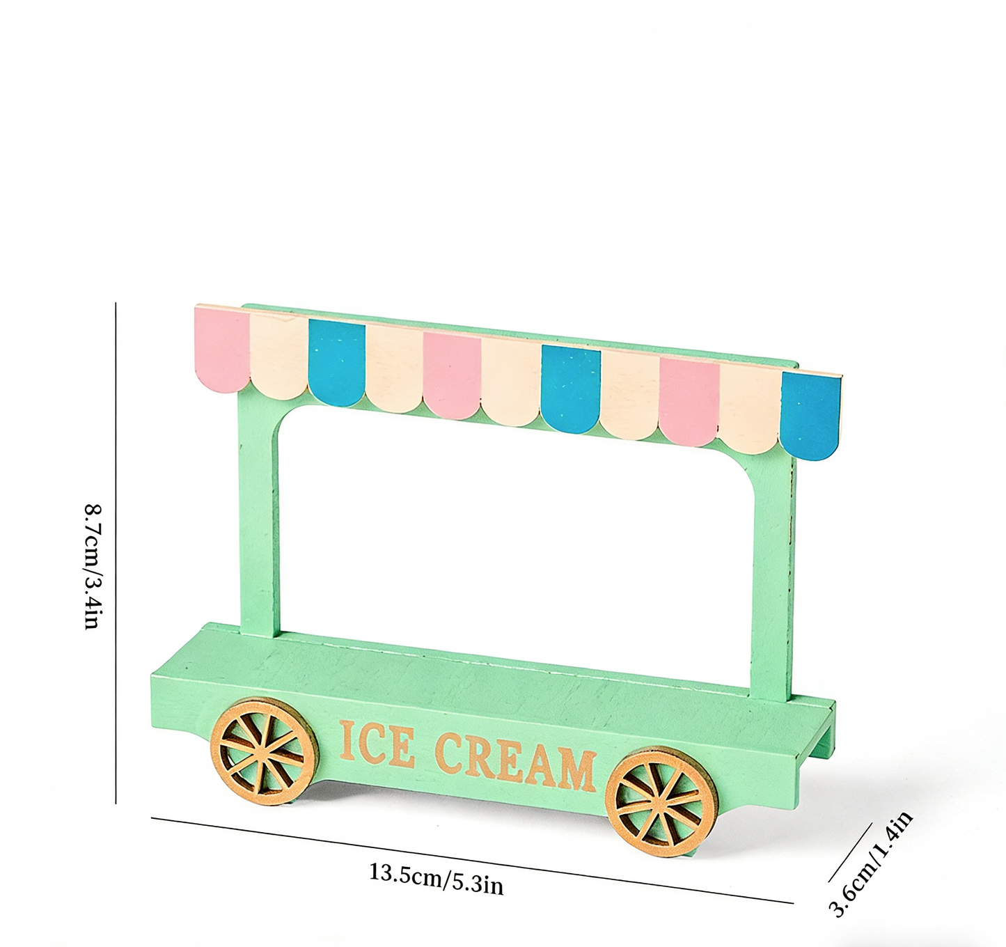Style Nova Puppenhaus Holz Mini Eiswagen Sitzbank Modell Holz Miniatur Möbel Kleinkind Spielzeug