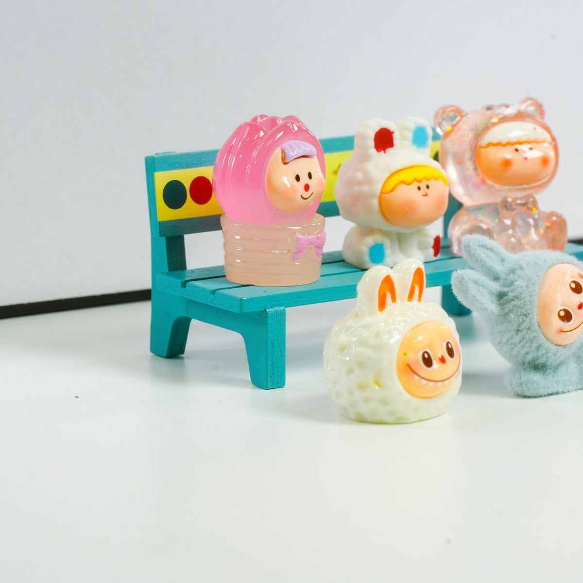 Style Nova Puppenhaus Holz Mini Eiswagen Sitzbank Modell Holz Miniatur Möbel Kleinkind Spielzeug