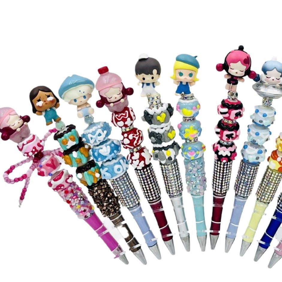 Farbe-Match Blindbox Kugelschreiber mit DIY Perle und BuBu 7 Packungen 21 Stück