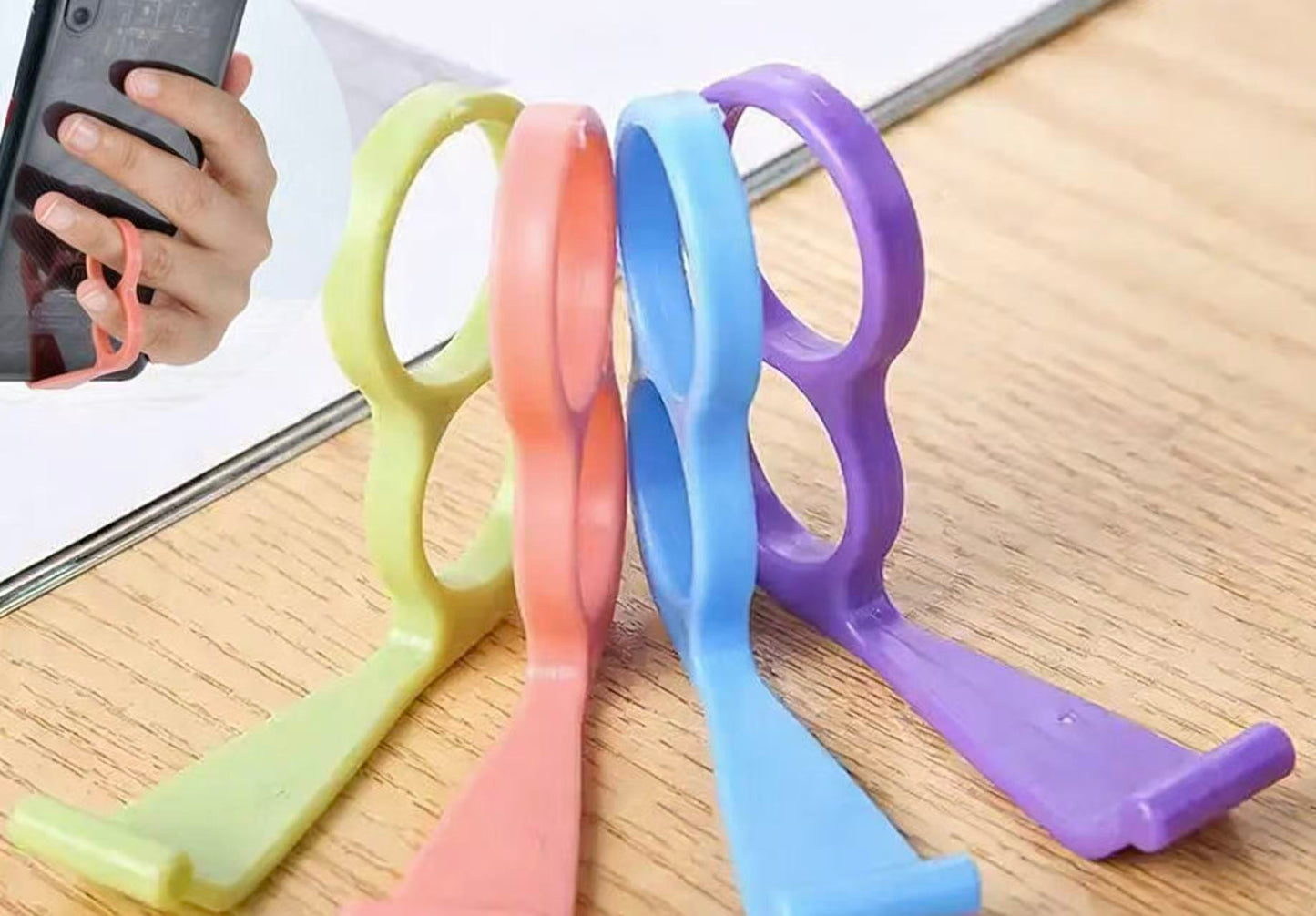 5XFinger-Handyhalter & Ständer – Tragbarer 2-in-1 Smartphone Grip für bequemes Sehen