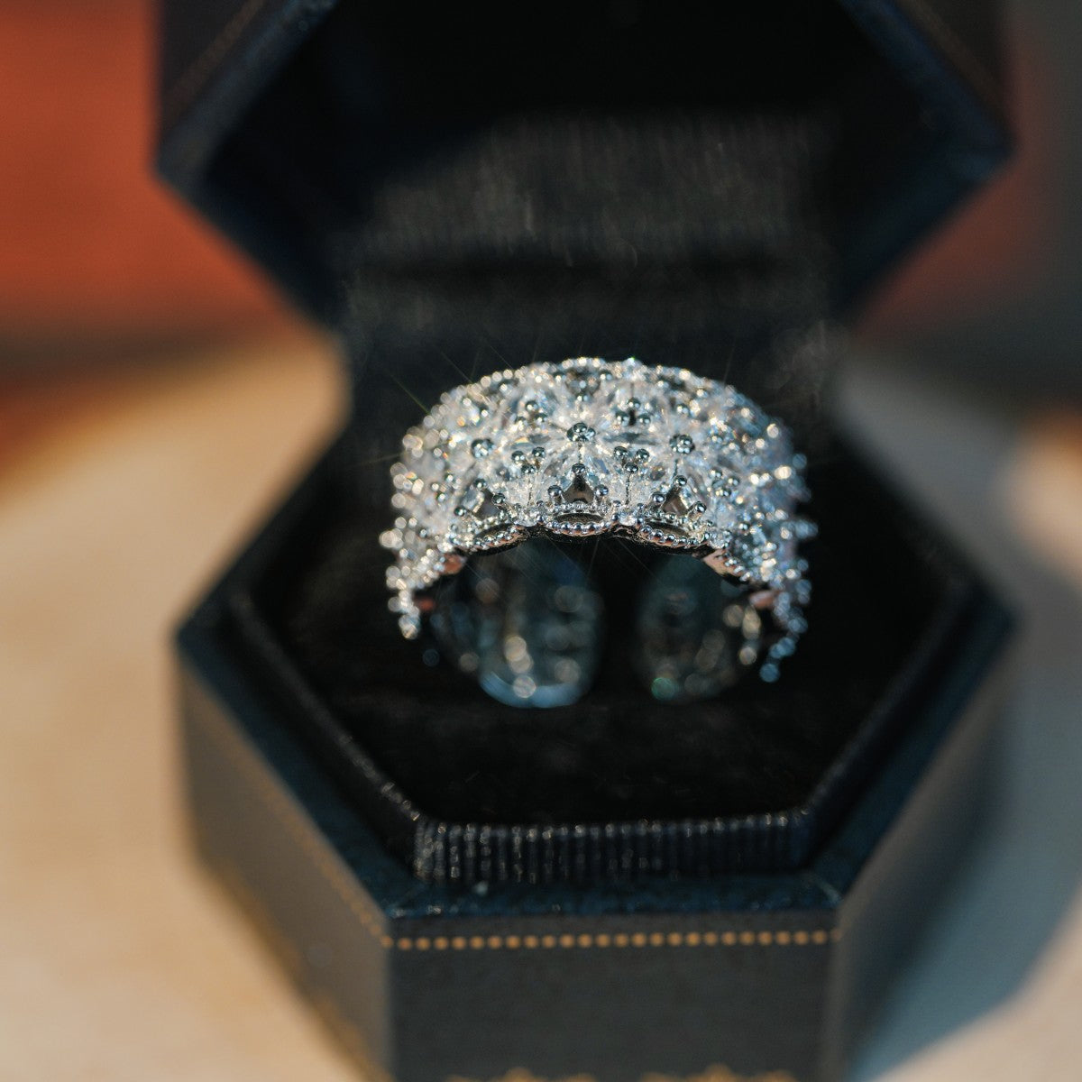 Vintage-Ring mit edler Schmuckbox – Barock-inspiriertes Design | Elegantes Geschenkset