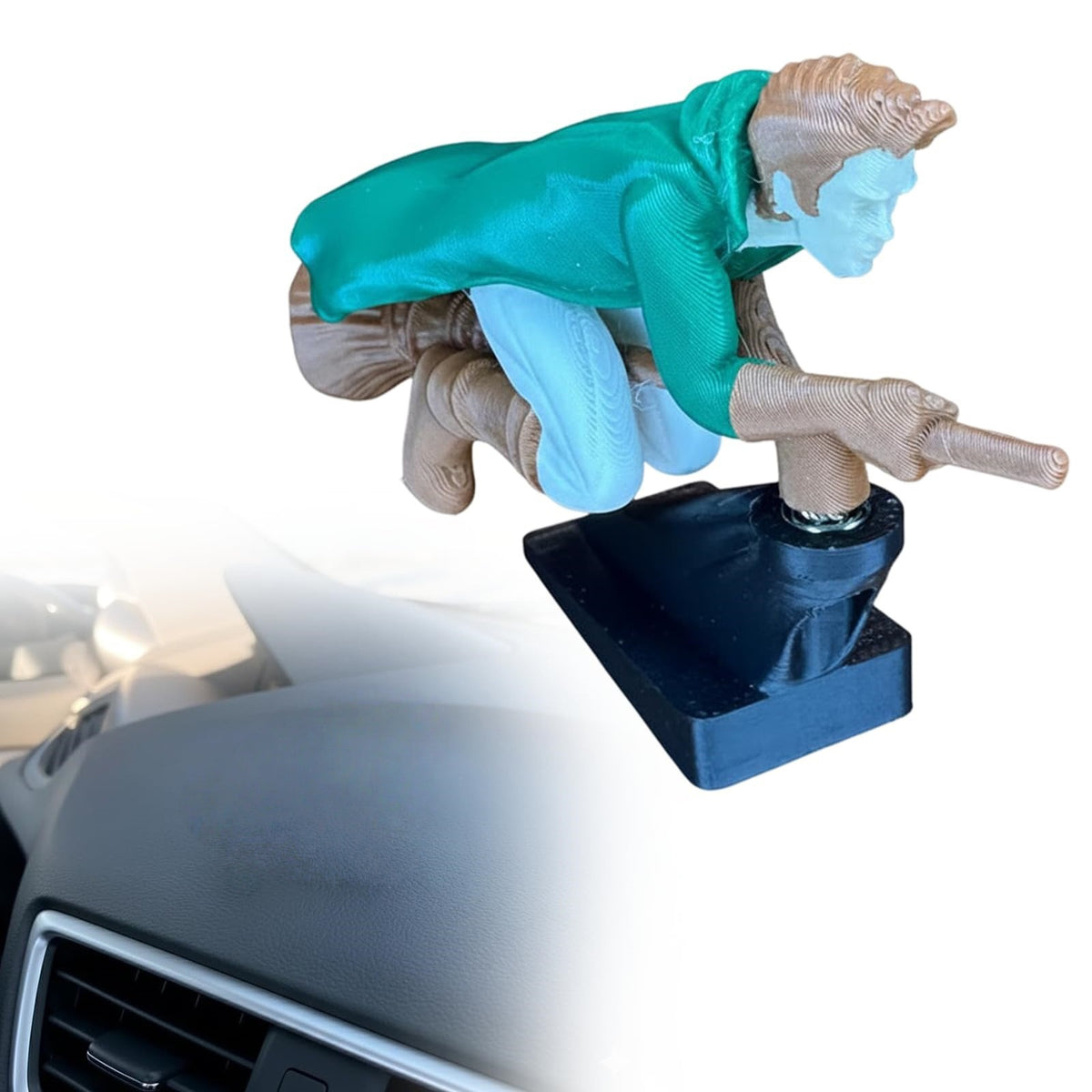 Fliegender Besenreiter Auto-Deko – Bewegliche Wackelfigur fürs Armaturenbrett, lustiger Auto-Innenraum-Schmuck in 4 Farben