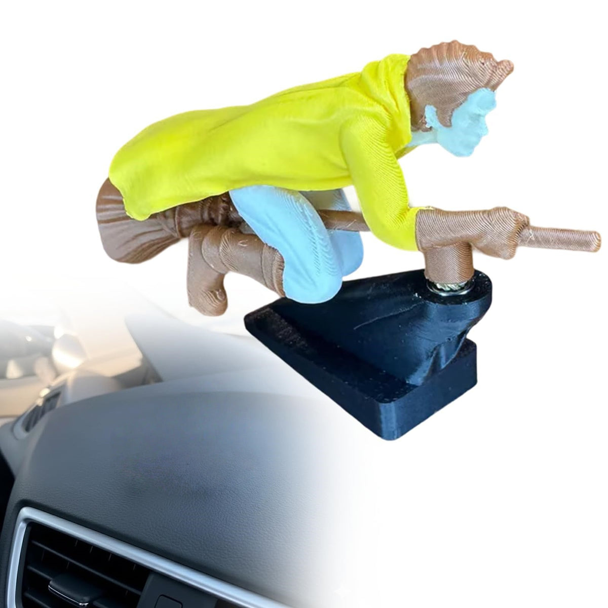Fliegender Besenreiter Auto-Deko – Bewegliche Wackelfigur fürs Armaturenbrett, lustiger Auto-Innenraum-Schmuck in 4 Farben