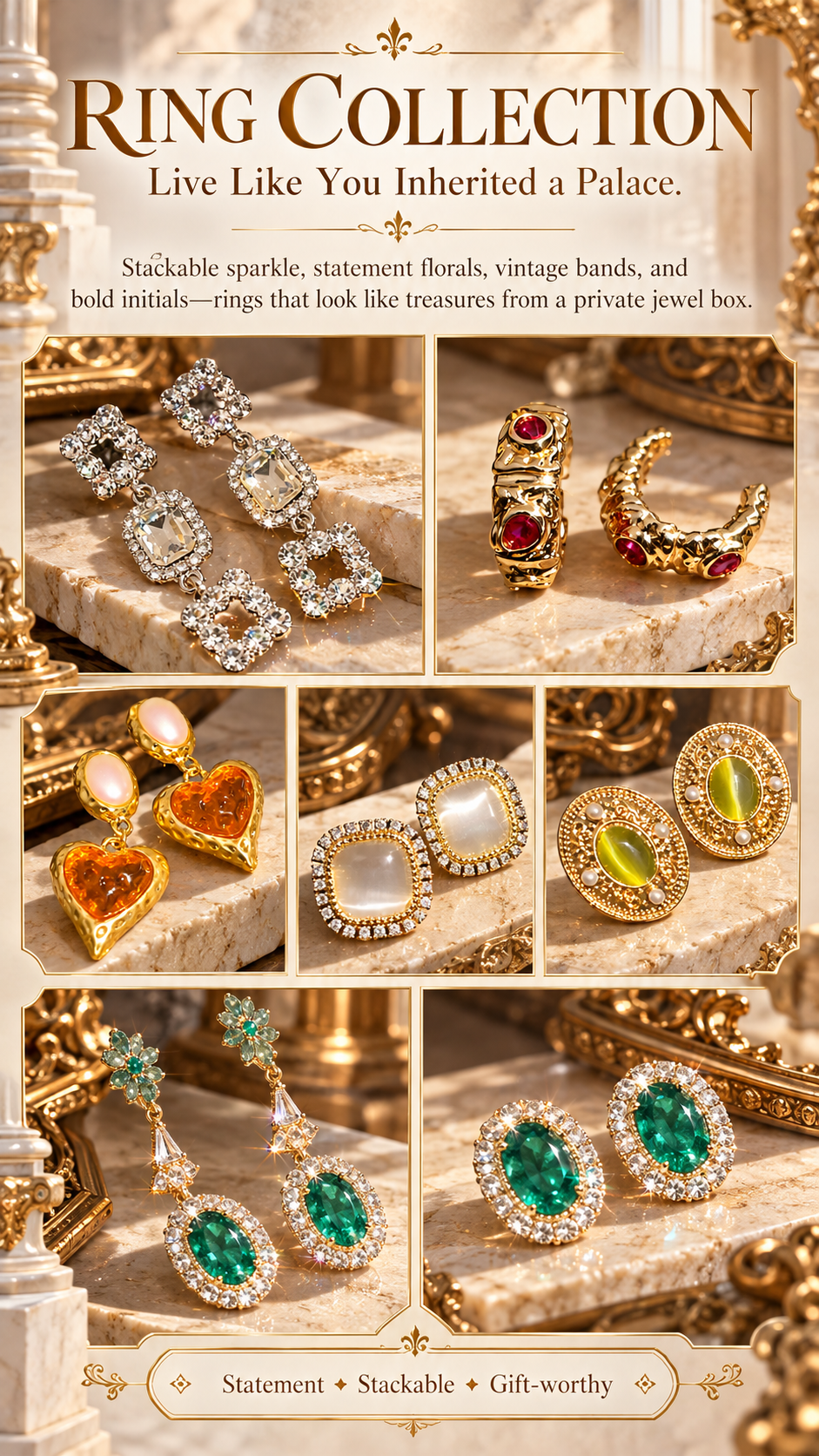 Luxus Schmuck Mystery Box | 15 Überraschungs-Schmuckstücke | Vintage & Royal Style | Live Like You Inherited a Palace