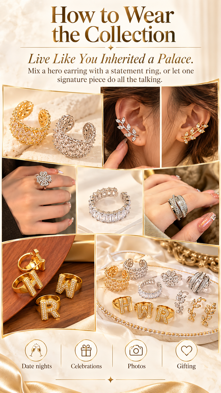 Luxus Schmuck Mystery Box | 15 Überraschungs-Schmuckstücke | Vintage & Royal Style | Live Like You Inherited a Palace