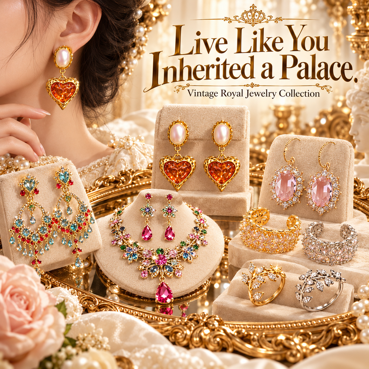 Luxus Schmuck Mystery Box | 15 Überraschungs-Schmuckstücke | Vintage & Royal Style | Live Like You Inherited a Palace