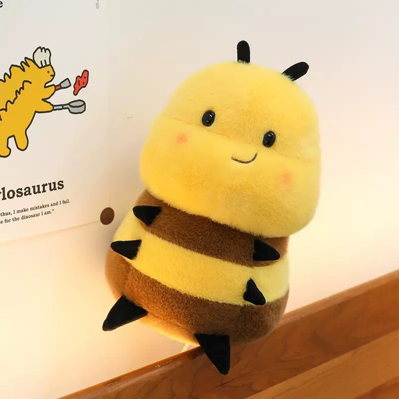 Bienen-Kuscheltier 25 cm – Kiss Bee Plüschbiene in Gelb-Braun