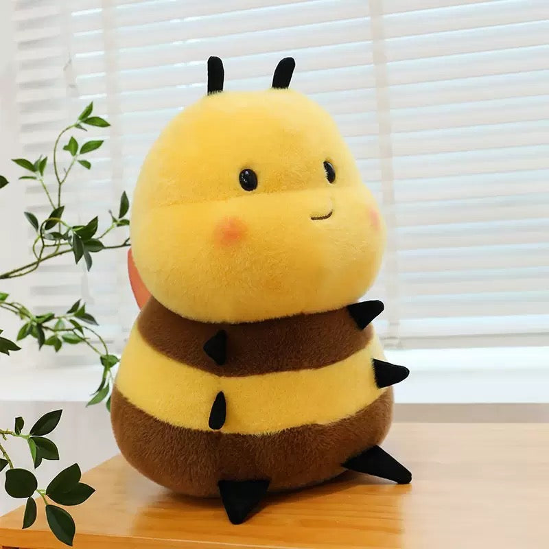 Bienen-Kuscheltier 25 cm – Kiss Bee Plüschbiene in Gelb-Braun