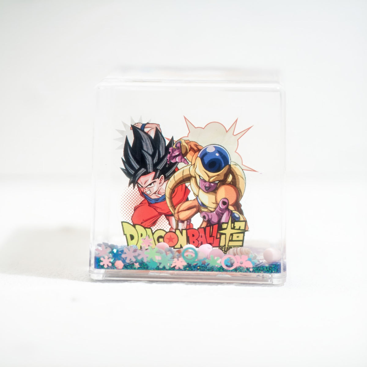 Überraschungsbox – 1 Acryl-Dekoaufsteller mit Ölfüllung, zufällige Auswahl aus 9 Motiven, Tischdeko