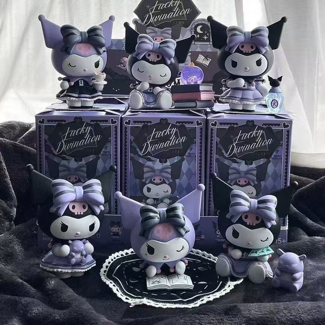 Kuromi/Melody Lucky Divination Blind Box – 1 zufällige Sammelfigur aus 7 Motivvarianten