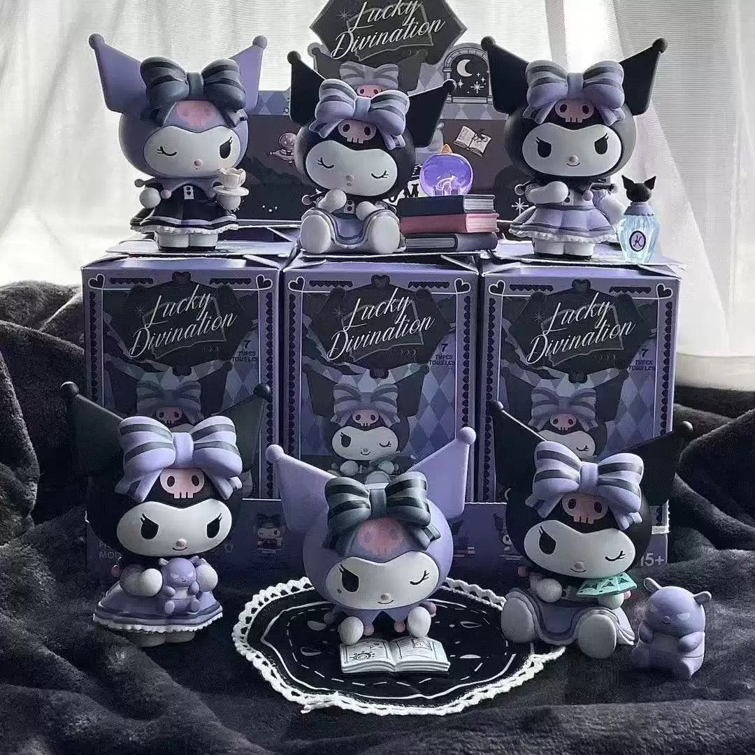 Kuromi/Melody Lucky Divination Blind Box – 1 zufällige Sammelfigur aus 7 Motivvarianten