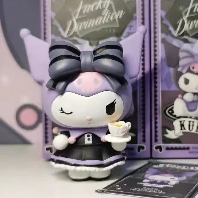 Kuromi/Melody Lucky Divination Blind Box – 1 zufällige Sammelfigur aus 7 Motivvarianten