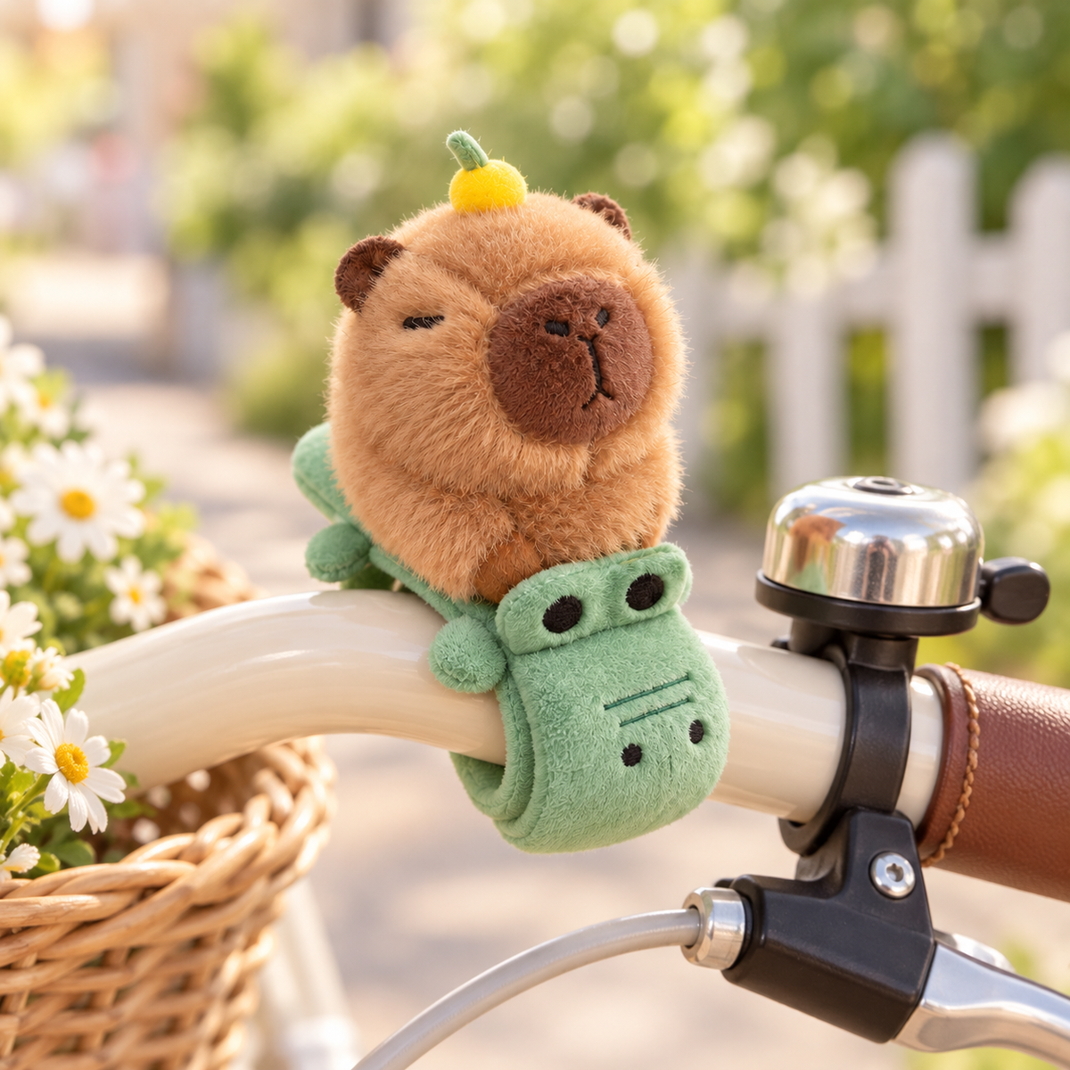 Kapibara Tierischer Plüsch-Hugger Armband zum Umarmen und Befestigen – niedliche Deko für verschiedene Plätze, 18 × 23 cm, 1 Stück
