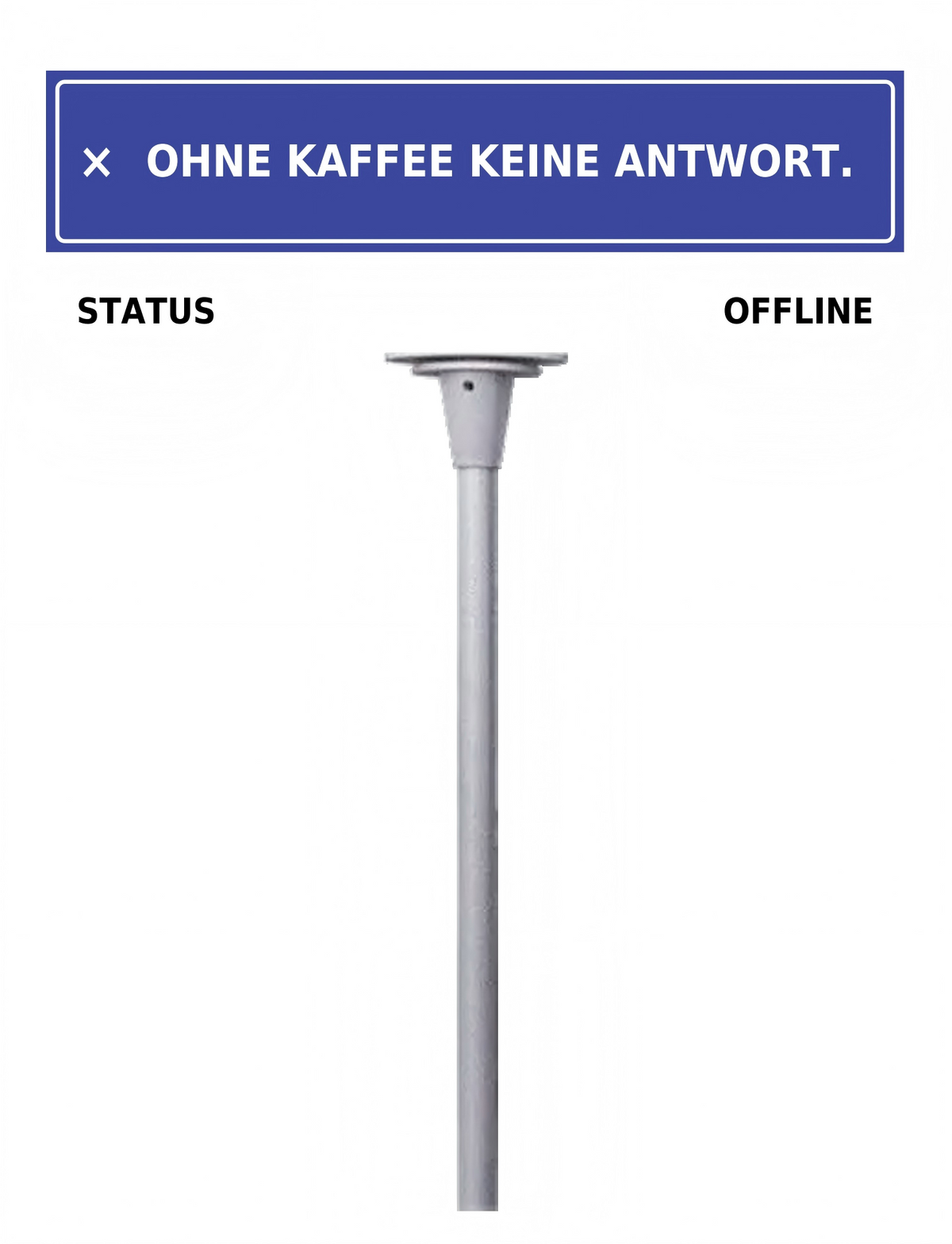 Büro Schreibtisch Schild mit lustigem Spruch | Mini Straßenschild Deko | Geschenk für Kollegen & Freunde | 30 Designs